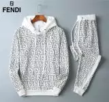 fendi tracksuit set ensemble de survetement regular fit hoodie ff blanc